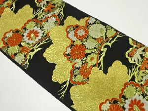 アンティーク　松竹に菊模様織り出し袋帯（材料）